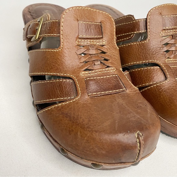 VINTAGE NOMI LEATHER CLOGS SIZE 8 - Picture 3 of 12